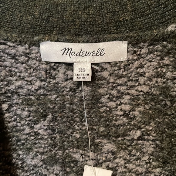 NWT Madewell Allston Double-Button Cardigan Sweater in Houndstooth - Picture 4 of 5